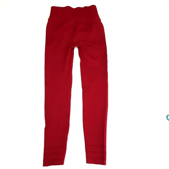 Fabletics SculptKnit High Waisted Essential Custom Length Leggings Sz Large Red - Picture 9 of 10